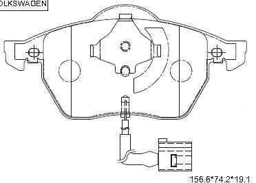 ASIMCO fékbetétkészlet, tárcsafék - KD7564 - TothCarparts