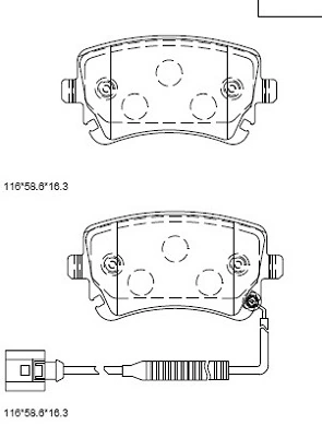 ASIMCO fékbetétkészlet, tárcsafék - KD7581 - TothCarparts