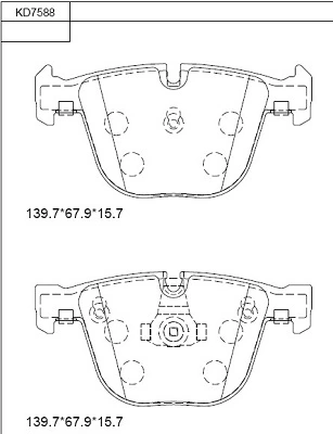 ASIMCO fékbetétkészlet, tárcsafék - KD7588 - TothCarparts