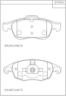 ASIMCO fékbetétkészlet, tárcsafék - KD7592W - TothCarparts