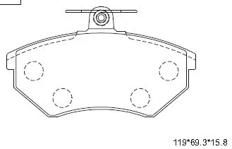 ASIMCO fékbetétkészlet, tárcsafék - KD7710 - TothCarparts