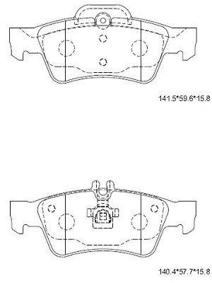ASIMCO fékbetétkészlet, tárcsafék - KD7741 - TothCarparts