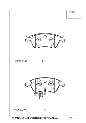 ASIMCO fékbetétkészlet, tárcsafék - KD77527 - TothCarparts