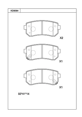 ASIMCO fékbetétkészlet, tárcsafék - KD9064 - TothCarparts