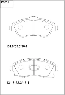 ASIMCO fékbetétkészlet, tárcsafék - KD9751 - TothCarparts