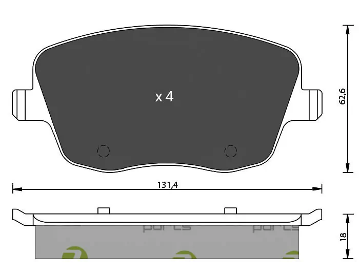 7 SEVEN PARTS fékbetétkészlet, tárcsafék - SVP21750 - TothCarparts