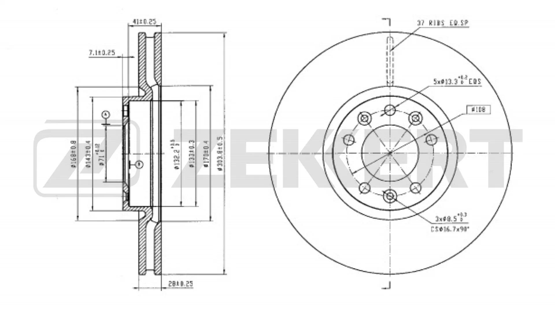 ZEKKERT féktárcsa - BS-6688 - TothCarparts