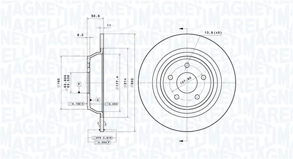 MAGNETI MARELLI féktárcsa - 360406193201 - TothCarparts