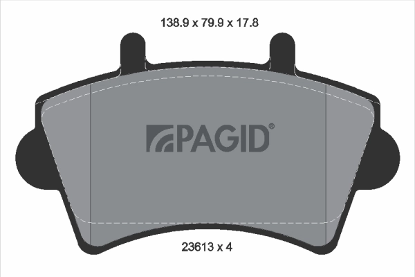 PAGID fékbetétkészlet, tárcsafék - T1310N - TothCarparts