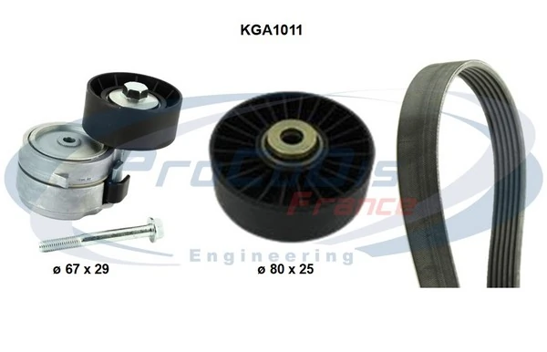 PROCODIS FRANCE hosszbordás szíj készlet - KGA1011 - TothCarparts