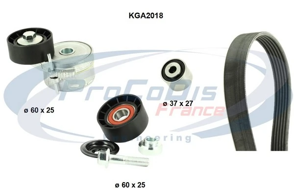 PROCODIS FRANCE hosszbordás szíj készlet - KGA2018 - TothCarparts