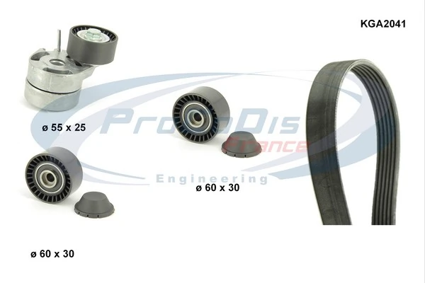 PROCODIS FRANCE hosszbordás szíj készlet - KGA2041 - TothCarparts