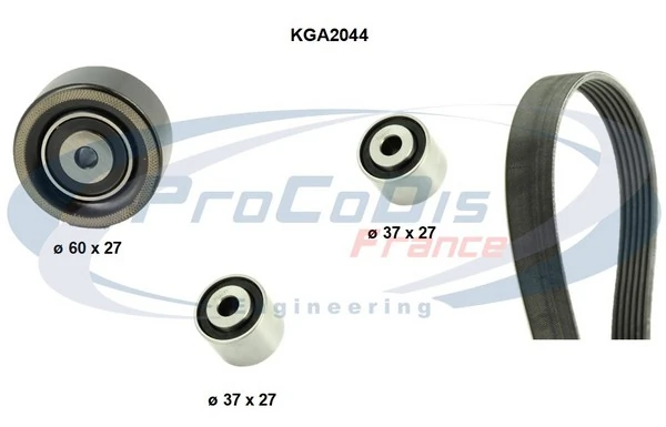 PROCODIS FRANCE hosszbordás szíj készlet - KGA2044 - TothCarparts