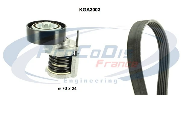 PROCODIS FRANCE hosszbordás szíj készlet - KGA3003 - TothCarparts
