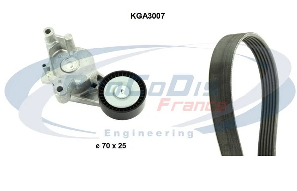 PROCODIS FRANCE hosszbordás szíj készlet - KGA3007 - TothCarparts