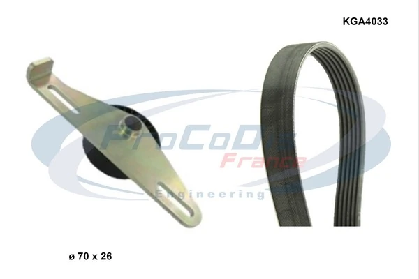 PROCODIS FRANCE hosszbordás szíj készlet - KGA4033 - TothCarparts