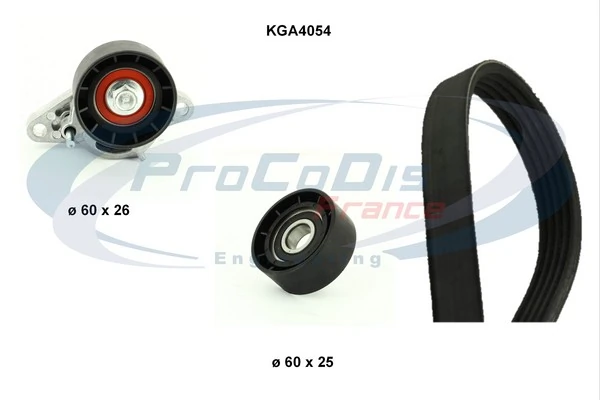 PROCODIS FRANCE hosszbordás szíj készlet - KGA4054 - TothCarparts