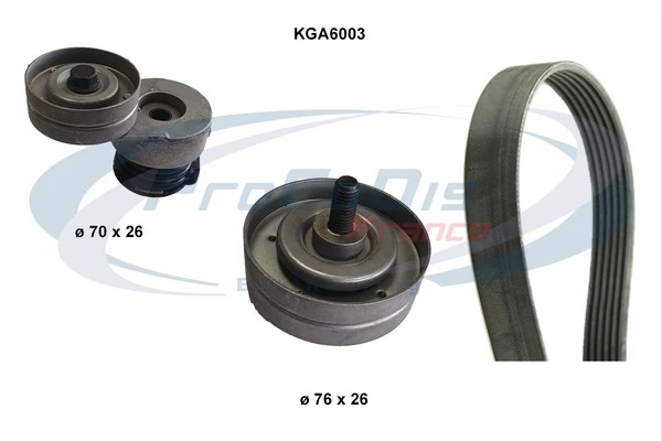 PROCODIS FRANCE hosszbordás szíj készlet - KGA6003 - TothCarparts