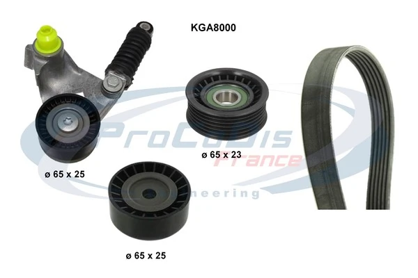 PROCODIS FRANCE hosszbordás szíj készlet - KGA8000 - TothCarparts