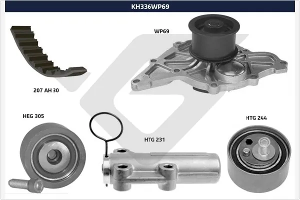 HUTCHINSON Vízpumpa + fogasszíj készlet - KH 336WP69 - TothCarparts