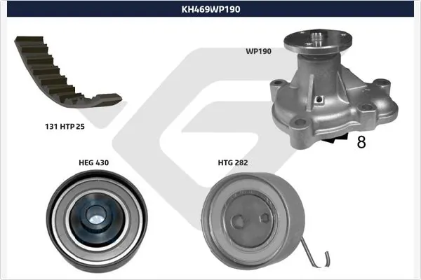 HUTCHINSON Vízpumpa + fogasszíj készlet - KH 469WP190 - TothCarparts