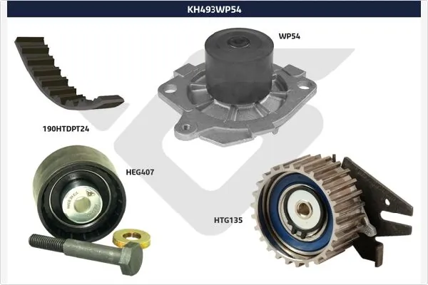 HUTCHINSON Vízpumpa + fogasszíj készlet - KH 493WP54 - TothCarparts