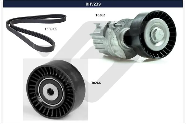 HUTCHINSON hosszbordás szíj készlet - KHV 239 - TothCarparts