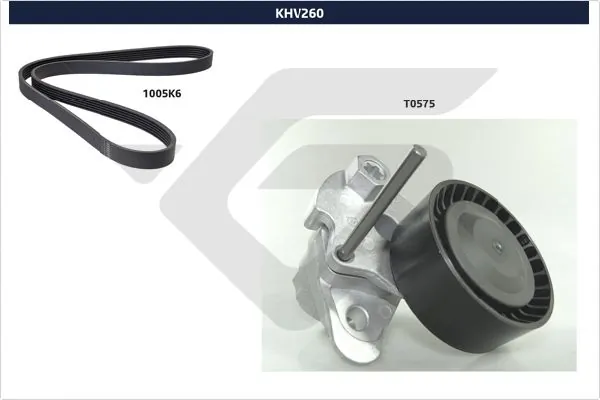 HUTCHINSON hosszbordás szíj készlet - KHV 260 - TothCarparts