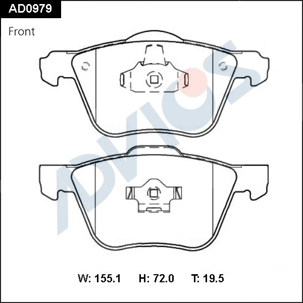 ADVICS fékbetétkészlet, tárcsafék - AD0979 - TothCarparts