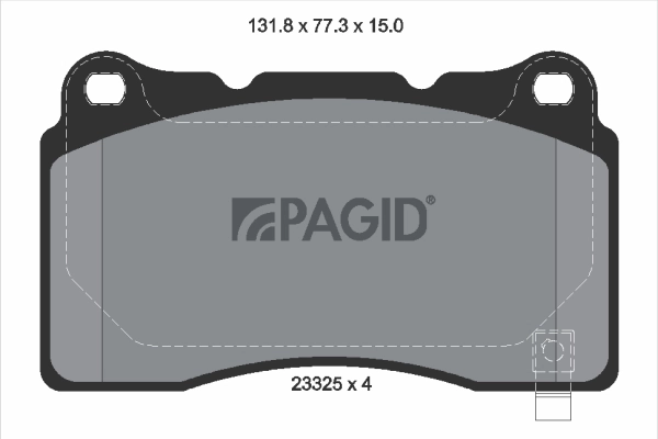 PAGID fékbetétkészlet, tárcsafék - T1830N - TothCarparts