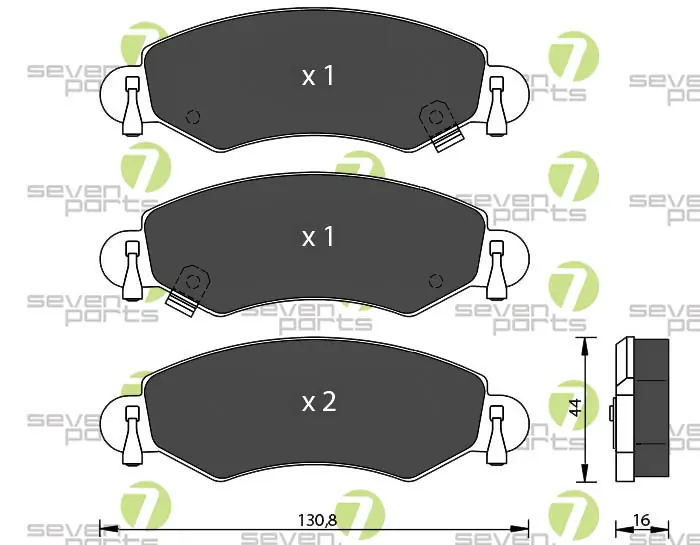 7 SEVEN PARTS fékbetétkészlet, tárcsafék - SVP20440 - TothCarparts