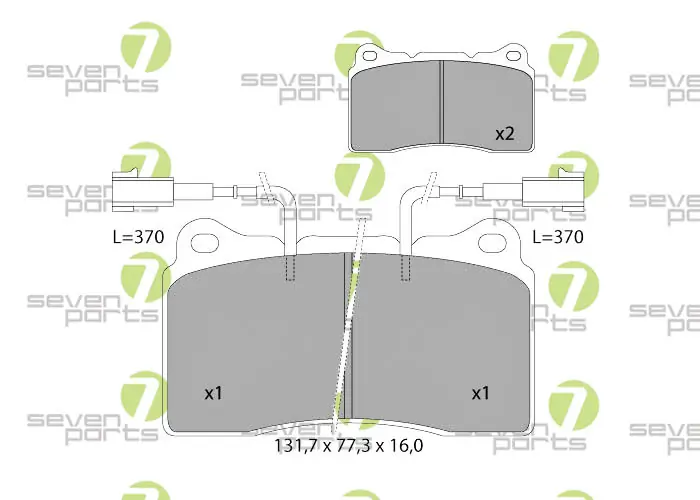 7 SEVEN PARTS fékbetétkészlet, tárcsafék - SVP20175 - TothCarparts