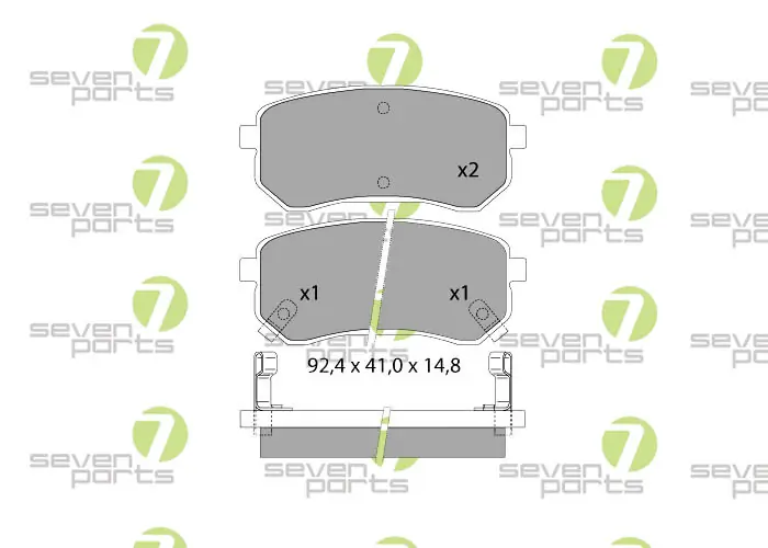 7 SEVEN PARTS fékbetétkészlet, tárcsafék - SVP22960 - TothCarparts