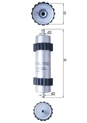 MAHLE Üzemanyagszűrő - KL 1102 - TothCarparts