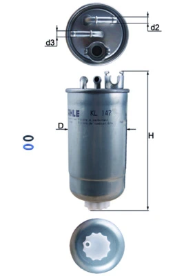 MAHLE Üzemanyagszűrő - KL 147D - TothCarparts