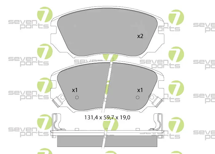 7 SEVEN PARTS fékbetétkészlet, tárcsafék - SVP25790 - TothCarparts