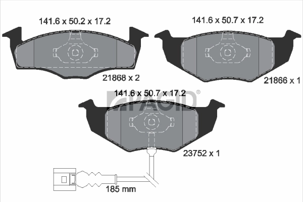 PAGID fékbetétkészlet, tárcsafék - T1287N - TothCarparts