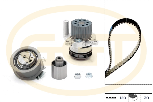 GGT Vízpumpa + fogasszíj készlet - KPA20036 - TothCarparts