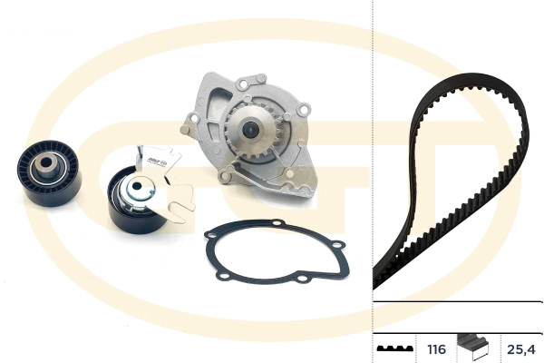 GGT Vízpumpa + fogasszíj készlet - KPA20038 - TothCarparts