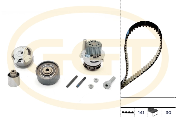 GGT Vízpumpa + fogasszíj készlet - KPA20048 - TothCarparts
