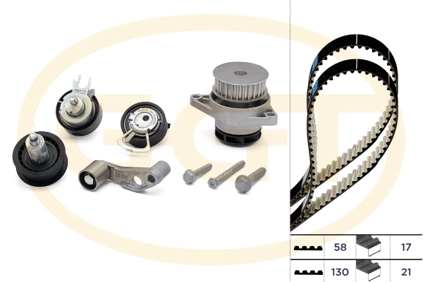 GGT Vízpumpa + fogasszíj készlet - KPA20051 - TothCarparts