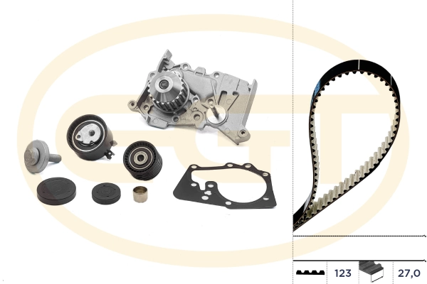 GGT Vízpumpa + fogasszíj készlet - KPA20073 - TothCarparts