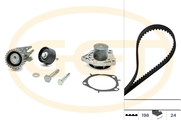 GGT Vízpumpa + fogasszíj készlet - KPA20084 - TothCarparts
