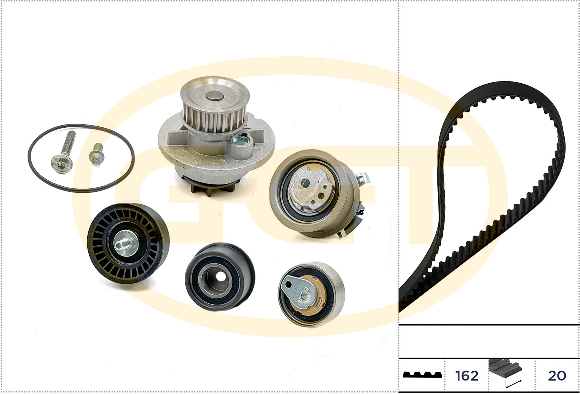 GGT Vízpumpa + fogasszíj készlet - KPA20132 - TothCarparts