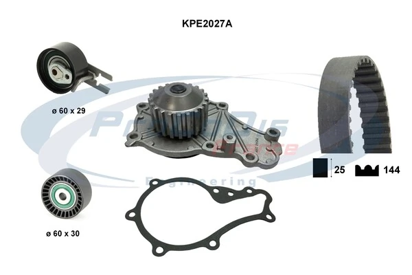 PROCODIS FRANCE Vízpumpa + fogasszíj készlet - KPE2027A - TothCarparts