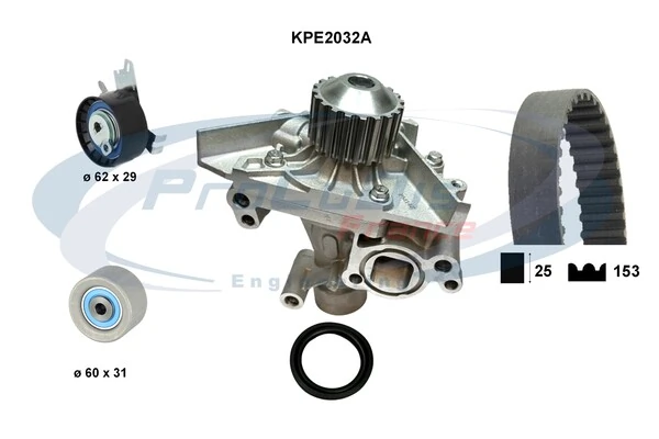 PROCODIS FRANCE Vízpumpa + fogasszíj készlet - KPE2032A - TothCarparts