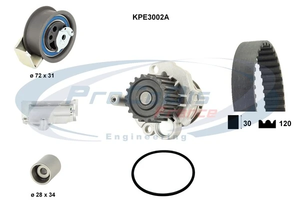 PROCODIS FRANCE Vízpumpa + fogasszíj készlet - KPE3002A - TothCarparts
