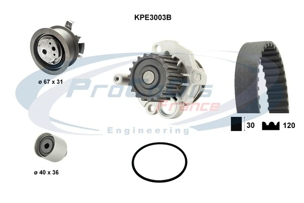 PROCODIS FRANCE Vízpumpa + fogasszíj készlet - KPE3003B - TothCarparts