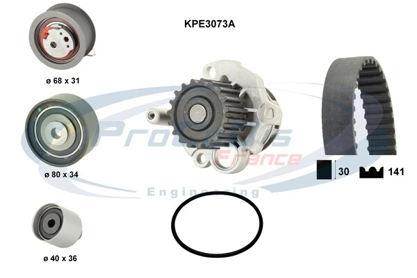 PROCODIS FRANCE Vízpumpa + fogasszíj készlet - KPE3073A - TothCarparts