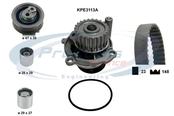 PROCODIS FRANCE Vízpumpa + fogasszíj készlet - KPE3113A - TothCarparts